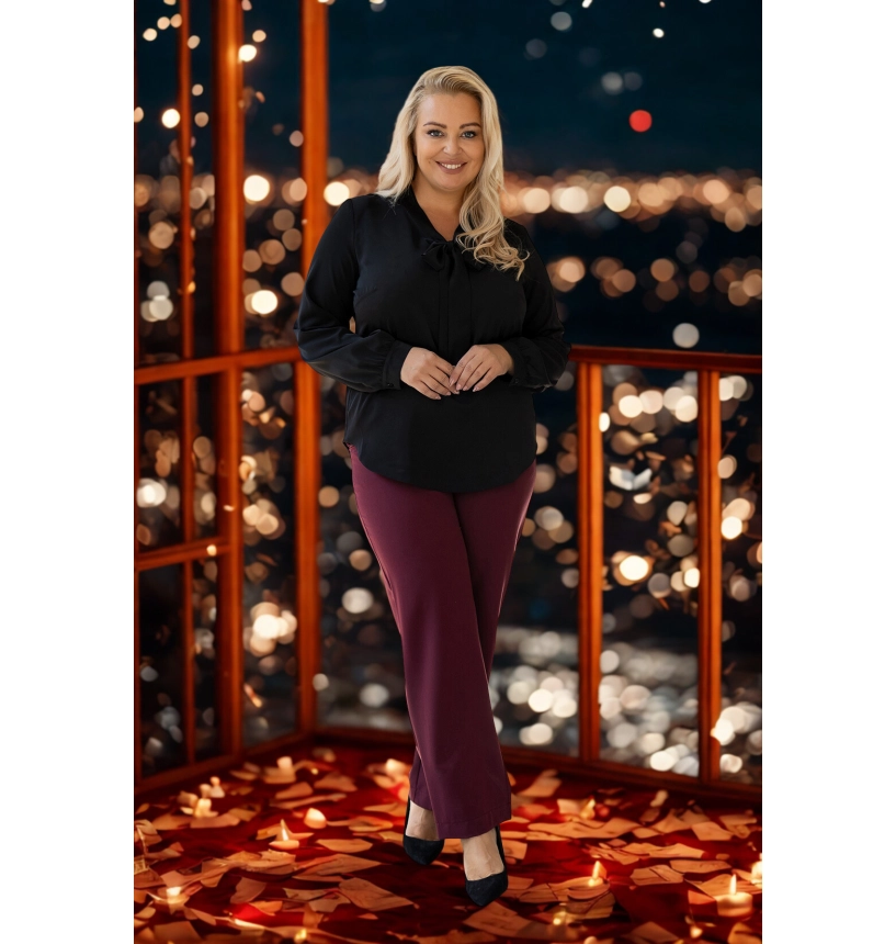 M46201 BLUZKA AMELIA CZARNA M46201 BLUZKA AMELIA CZARNA